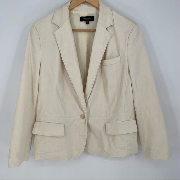 Talbots Jackets & Blazers - Talbots Blazer Velveteen Cream Professional Office Dressy Mature Minimalist 16